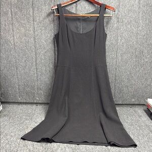 J. Crew black A-line Midi Dress Scoop Neck Sleeveless